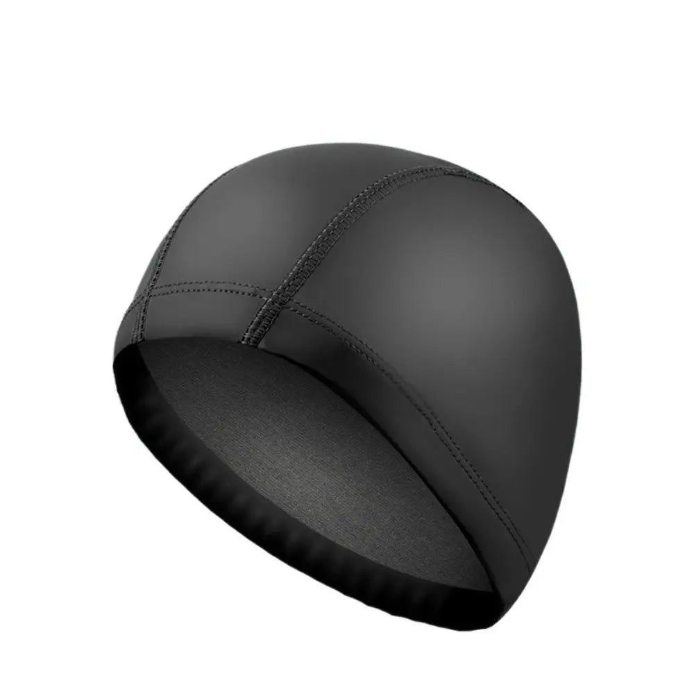 Waterproof Swim Cap for Long Hair – Plus Size Flexible Swim Hat Swim Cap PLUSH black