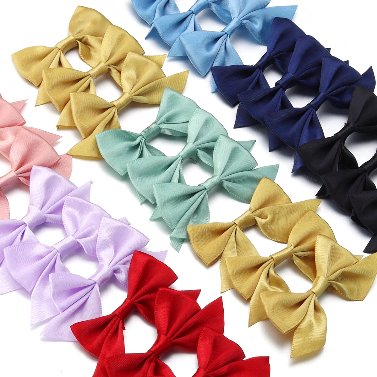 20pcs Satin Ribbon Bows – DIY Craft & Party Decoration Ribbon Bows PLUSH