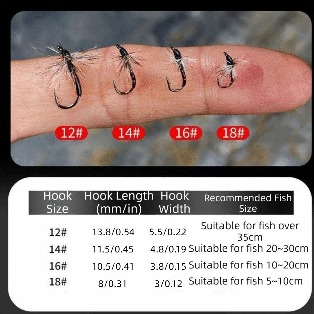 Reflective Fly Fishing Hooks Kit – Handmade High Carbon Flies Fly Fishing Hooks PLUSH