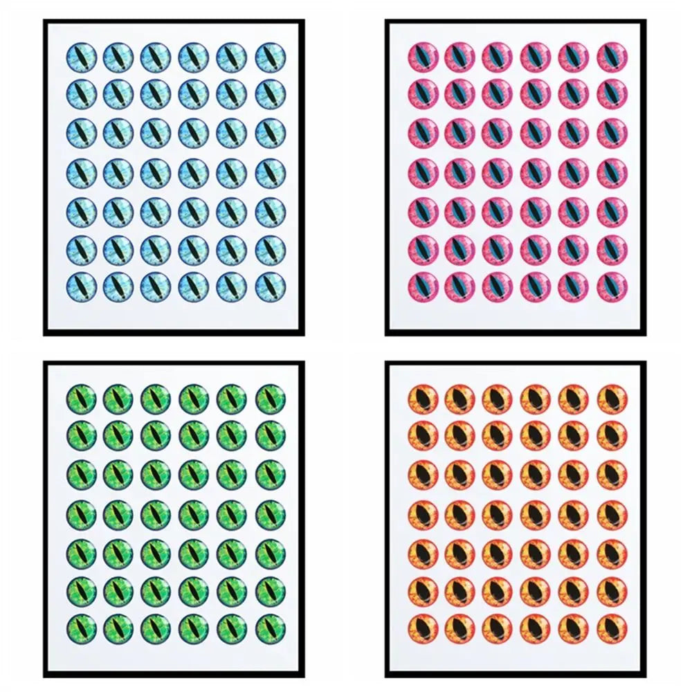 50pcs 5D Holographic Fishing Lure Eyes 3–12mm Self-Adhesive Fishing Lure Eyes PLUSH
