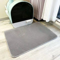 Extra Large Cat Litter Mat – 2-Layer Waterproof Non-Slip Cat Litter Mat PLUSH Grey 30x45cm
