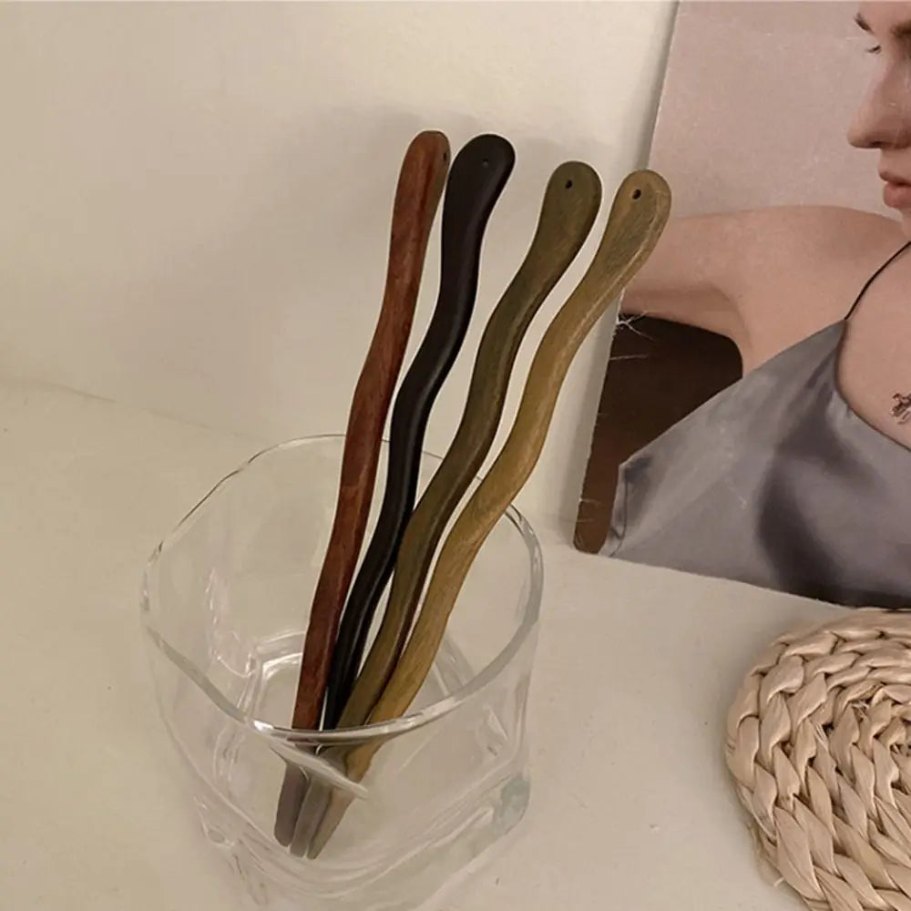 Chinese Wooden Hair Stick Hairpin – Hanfu Hair Fork Accessory Wooden Hair Stick PLUSH