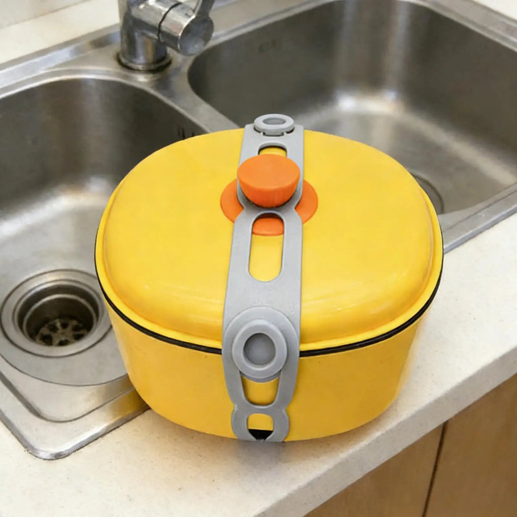 Universal Silicone Pot Lid Latch Strap – Reusable & Splash-Proof Cookware Lid Strap PLUSH