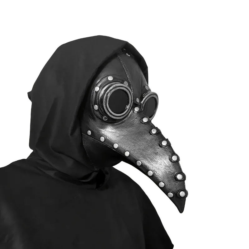 Bird Beak Plague Doctor Mask | Natural Latex Steampunk Cosplay Costume Mask PLUSH
