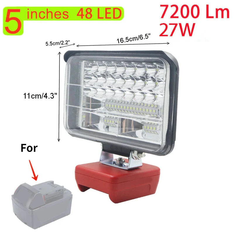 LED Work Light for Milwaukee M18 18V Battery | 3–8 Inch LED Work Light PLUSH