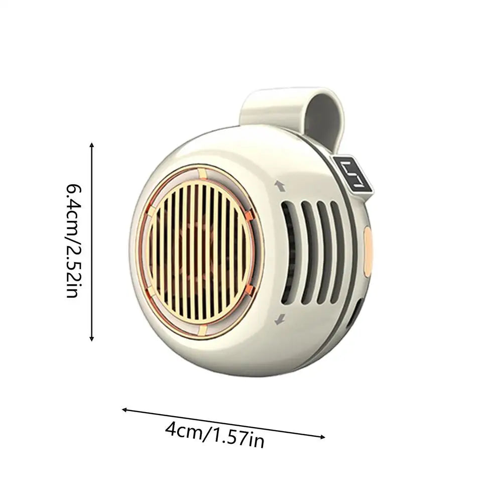 Portable Bladeless Clip Fan – USB Rechargeable, 5 Speeds Portable Clip Fan PLUSH Beige No Plug