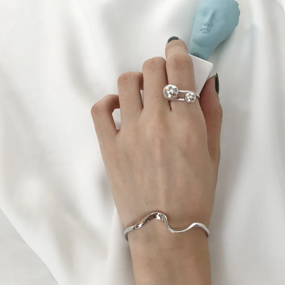 Adjustable Pearl Opening Bangle Bracelet – Elegant Cuff Bangle Bracelet PLUSH