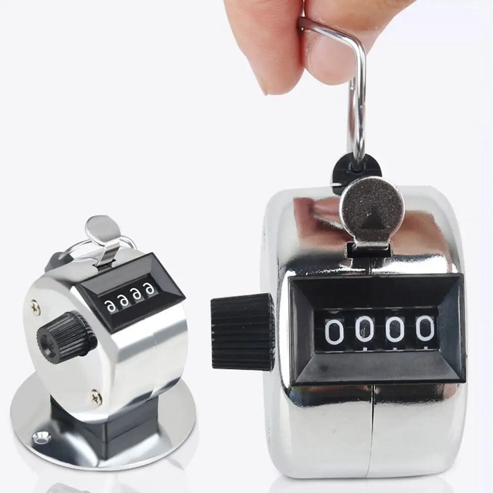4-Digit Metal Hand Tally Counter – Manual Clicker Counter Manual Tally Counter PLUSH