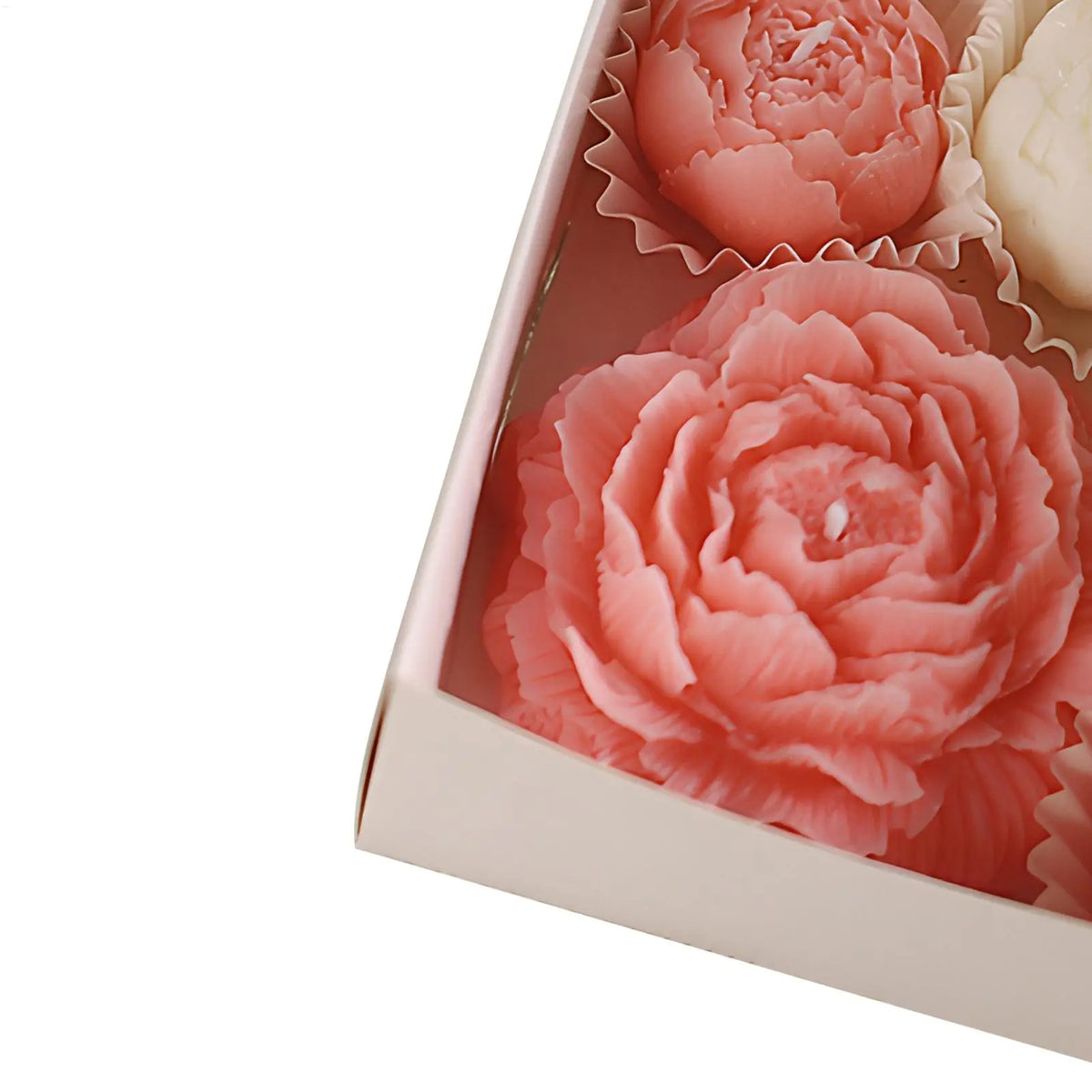 Soy Wax Rose Candle Set 6pcs – Handmade Floral Home Décor Decorative Candle Set PLUSH