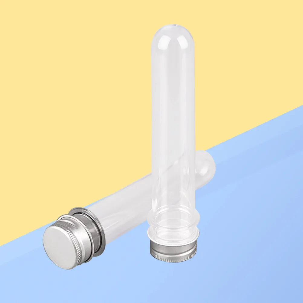 10pcs Clear Plastic Test Tubes with Lids – Mini Sample Containers Sample Tube Containers PLUSH