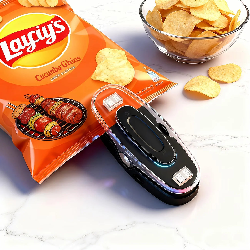Rechargeable 2-in-1 Mini Bag Sealer & Cutter – Handheld Bag Sealing Machine PLUSH