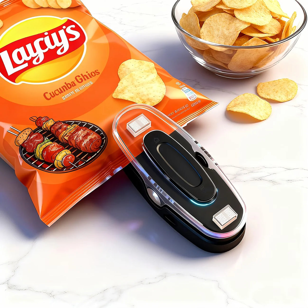 Rechargeable 2-in-1 Mini Bag Sealer & Cutter – Handheld Bag Sealing Machine PLUSH