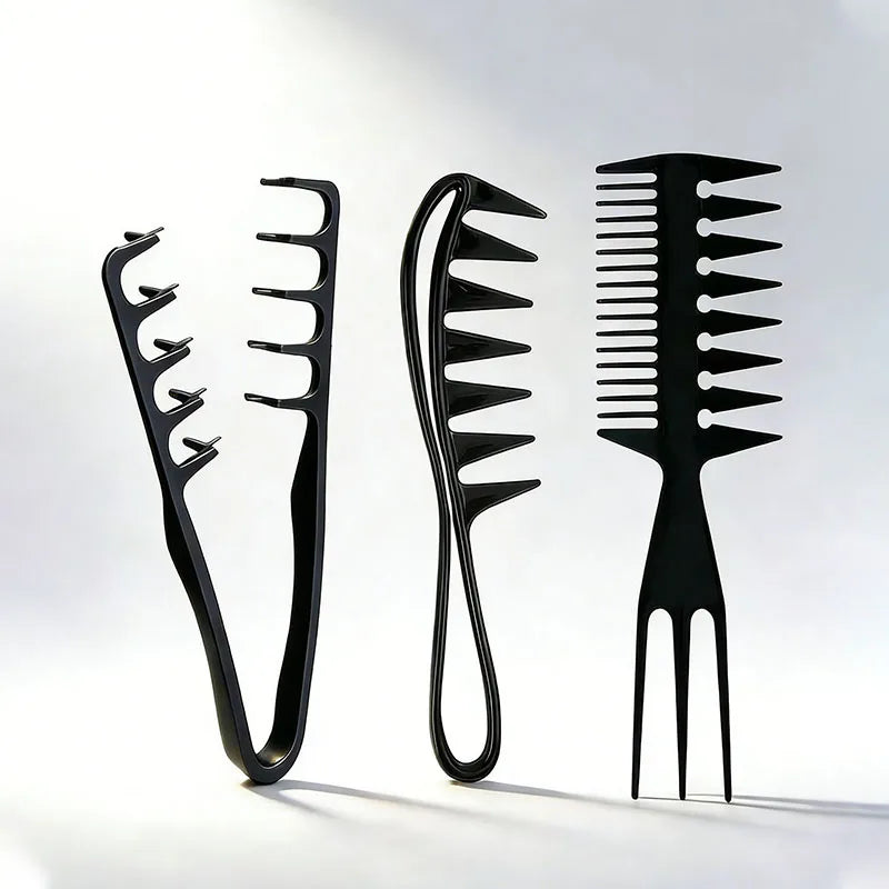 Salon Styling Comb Set – Shark Tooth Detangling Brush Hair Comb Set PLUSH
