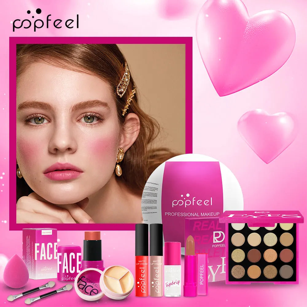 POPFEEL Surprise Makeup Ball Gift Set – Festive Cosmetic Bundle Makeup Gift Set PLUSH