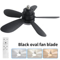 40W LED Ceiling Fan Light E27 | Dimmable & Remote Control LED Ceiling Fan Light PLUSH Black-B