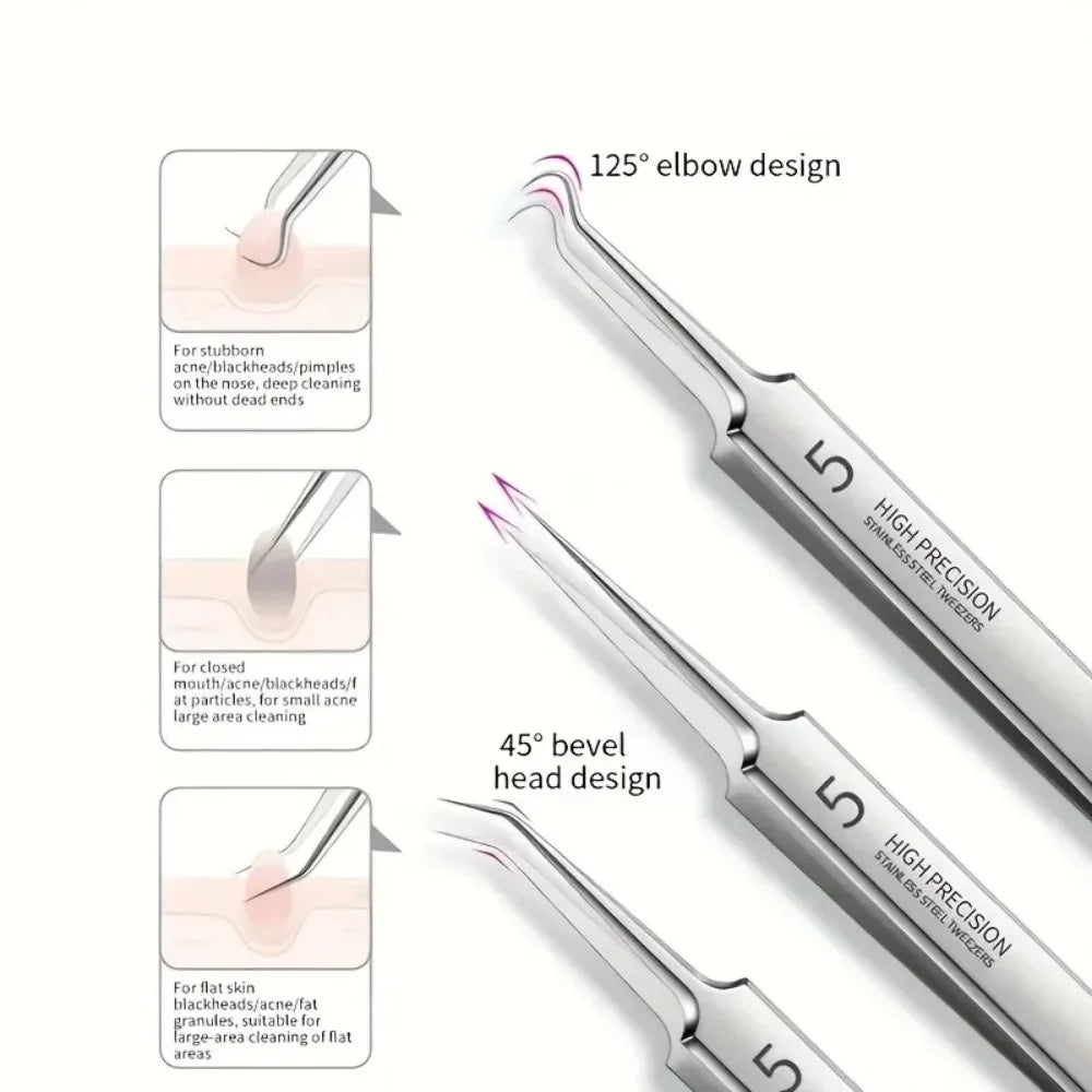 Extra Fine No. 5 Blackhead Tweezer – Precision Skin Tool Skin Care Tweezer PLUSH