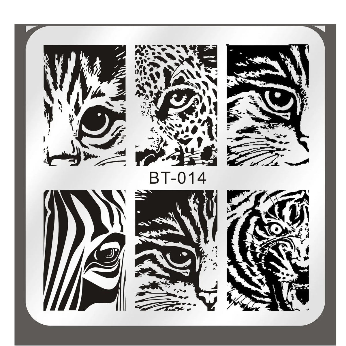Nail Stamping Plates – Marble Leaves & Animals Stencils Nail Stamping Plate PLUSH BT14