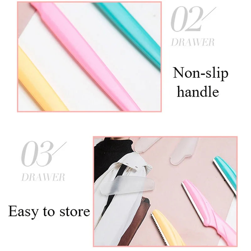 10pcs Eyebrow Shaping Razor Blades – Face Hair Trimmer Set Eyebrow Shaping Razor PLUSH