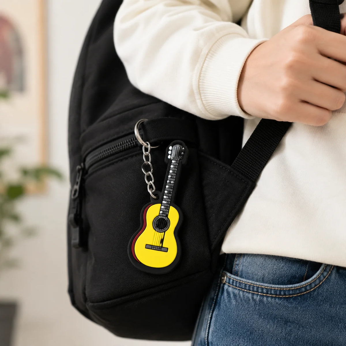 Musical Instrument Keychain – Guitar Violin Piano Pendant Novelty Keychain PLUSH