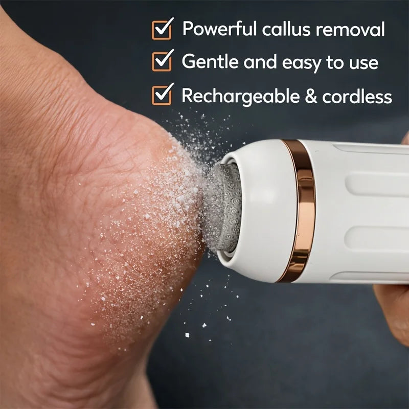 Electric Foot File & Callus Remover – USB Rechargeable Pedicure Electric Callus Remover PLUSH