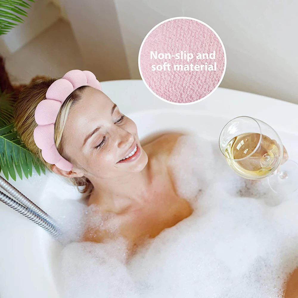 Twist Sponge Spa Headband – Makeup & Face Wash Hair Hoop Spa Hair Headband PLUSH