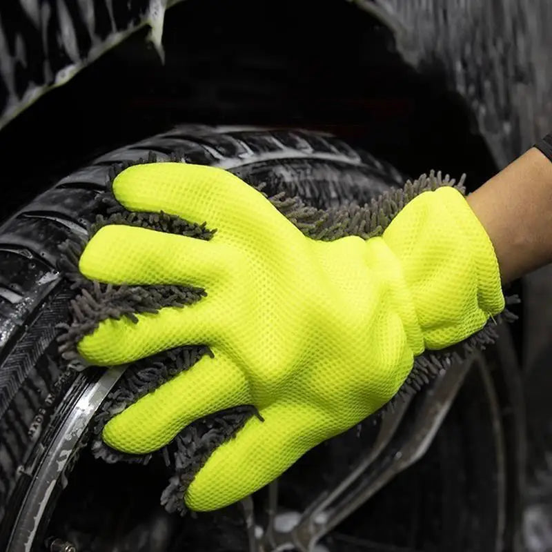Microfiber Car Wash Gloves 1-2 Pack – Vehicle Detailing Mitt Car Wash Gloves PLUSH