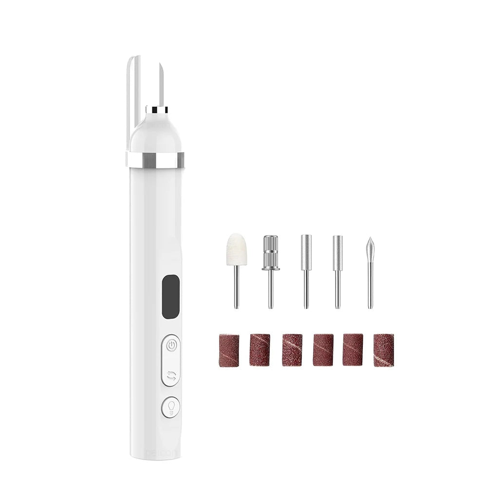 PEICON Electric Nail Drill Machine with UV Lamp – White Electric Nail Drill PLUSH White