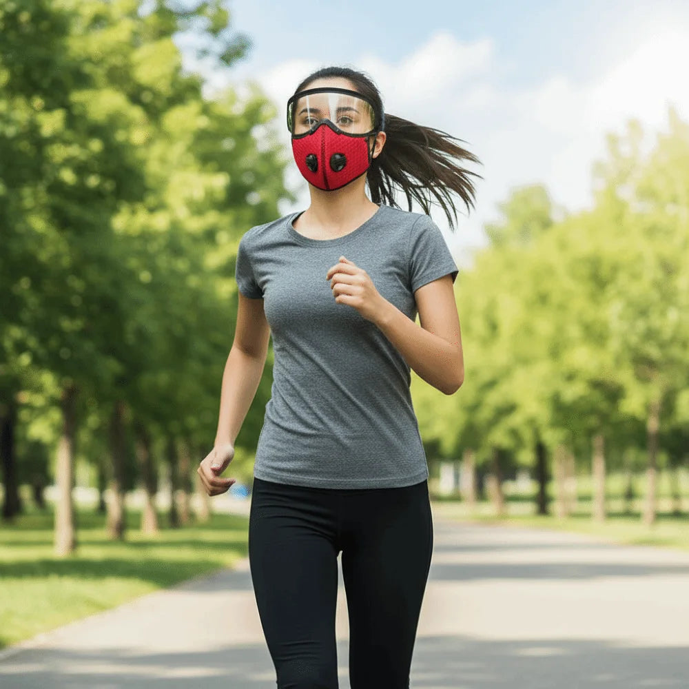 Cycling Protective Mask Detachable Shield Lens & Carbon Filter Cycling Protective Mask PLUSH