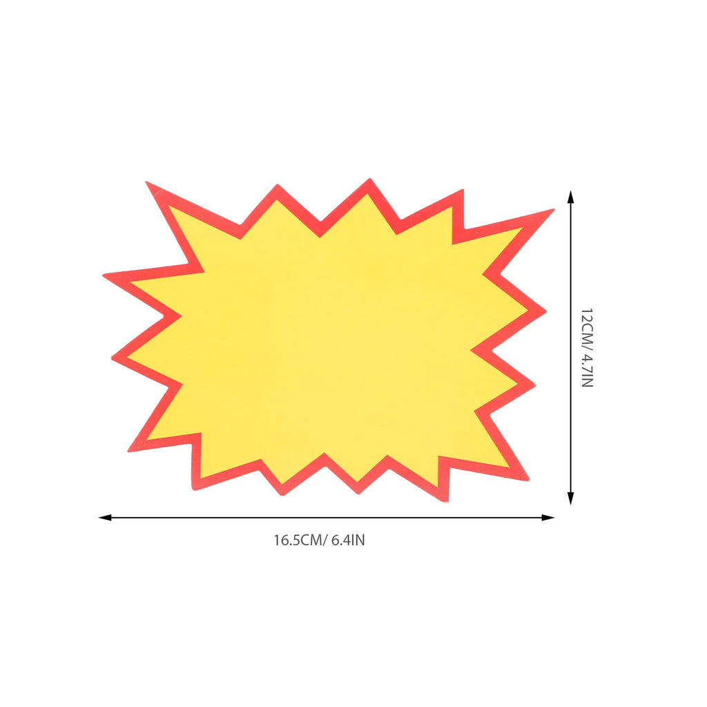 50pcs Erasable Starburst Paper Sale Signs – Double Sided Tags Retail Sale Signs PLUSH