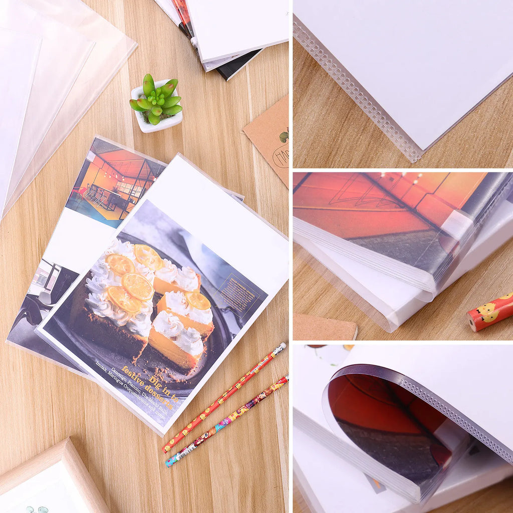 5-Pack Clear Waterproof PP Book Covers – Reusable Textbook Protectors Book Cover Protectors PLUSH