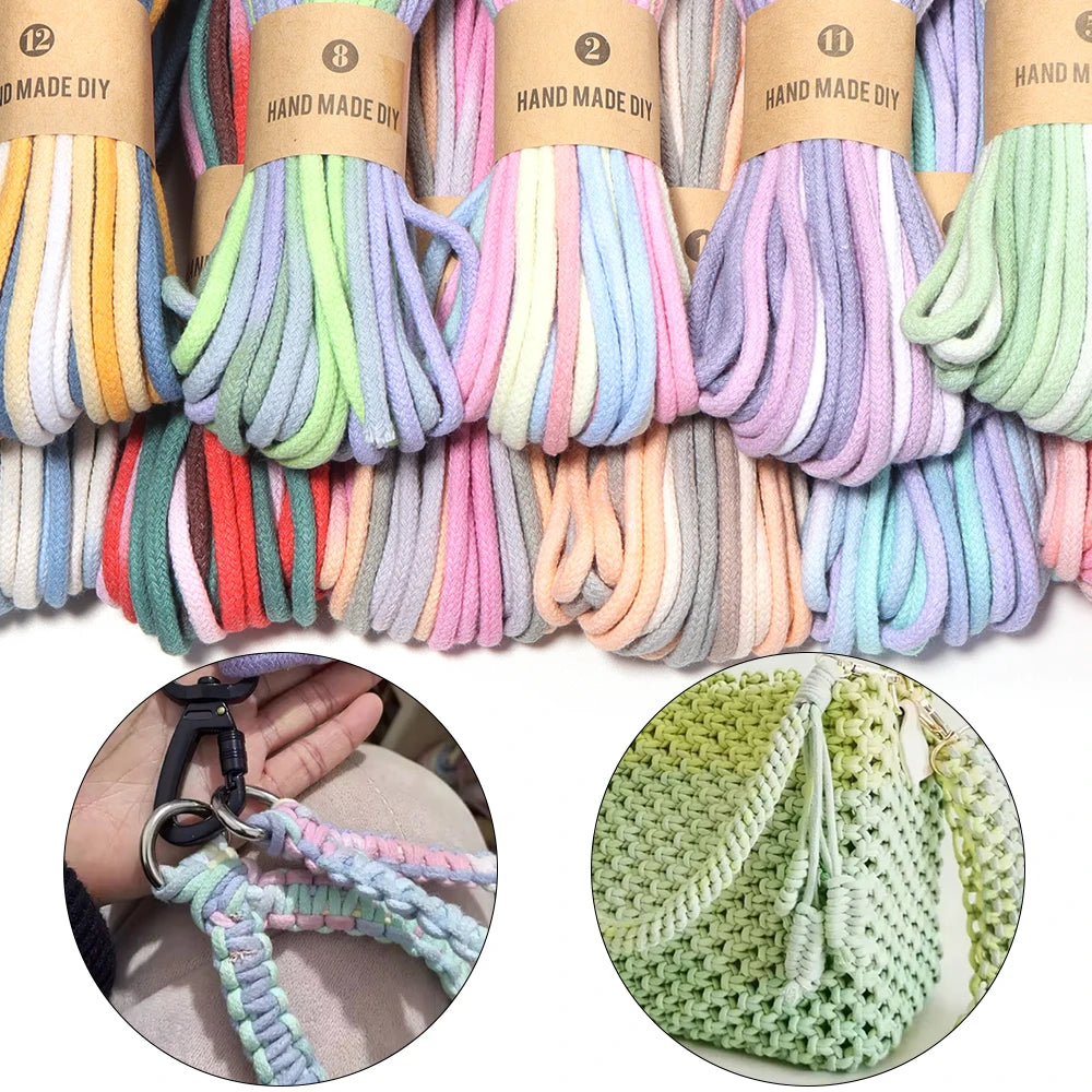 4mm Gradient Tie Dye Cotton Macrame Cord 10 Yards – DIY Craft Macrame Cord PLUSH