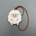 PU Leather Lamb Keychain – Cute Animal Bag Charm & Keyring Novelty Keychain Charm PLUSH A2