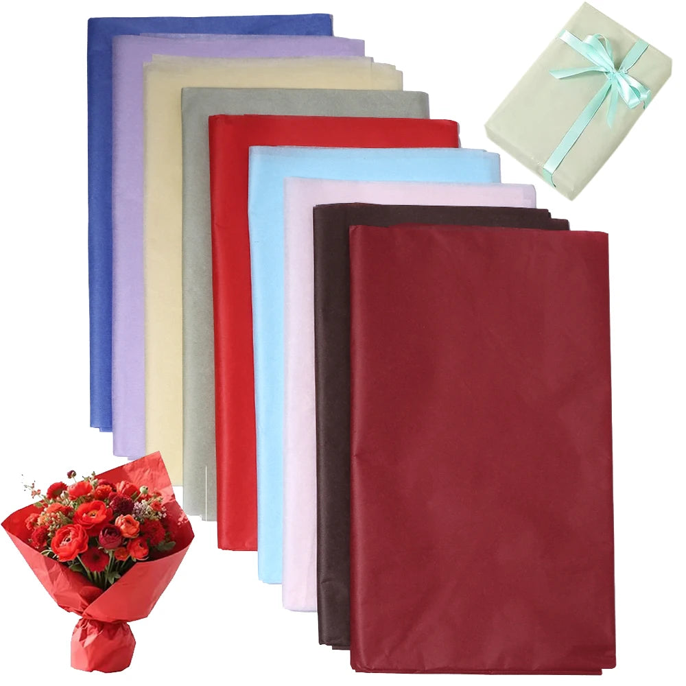 20pcs Colorful Tissue Paper Flower Wrapping & Bouquet Lining Craft Wrapping Paper PLUSH
