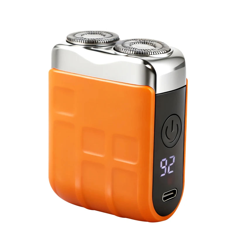 Raugee Mini Electric Shaver for Men – USB Rechargeable Razor Electric Shaver PLUSH Orange