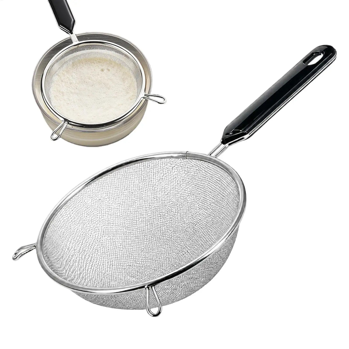 304 Stainless Steel Fine Mesh Kitchen Strainer Spoon Kitchen Strainer PLUSH