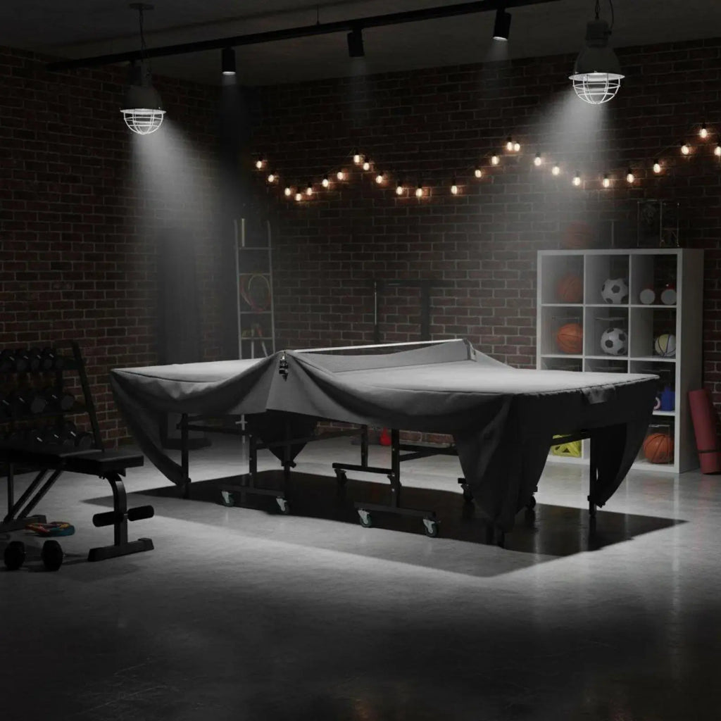 Table Tennis Table Cover – Dustproof & Moisture Resistant Table Tennis Cover PLUSH Black190D