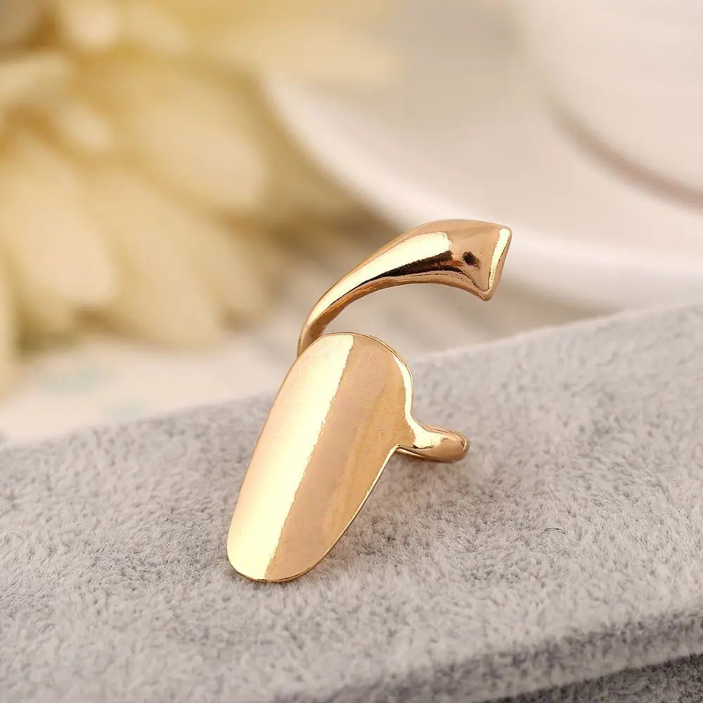 Zinc Alloy Fingernail Ring – Gold & Silver Fashion Jewelry Fashion Ring PLUSH Gold