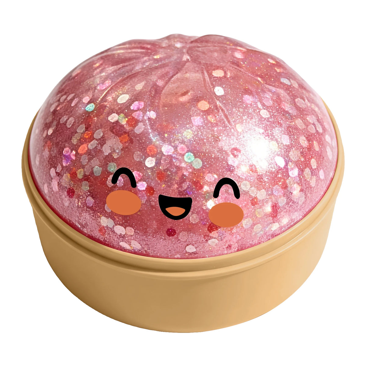 Glitter Dumplings Squishy Toy with Steamer | Slow Rise Fidget Squishy Fidget Toy PLUSH E