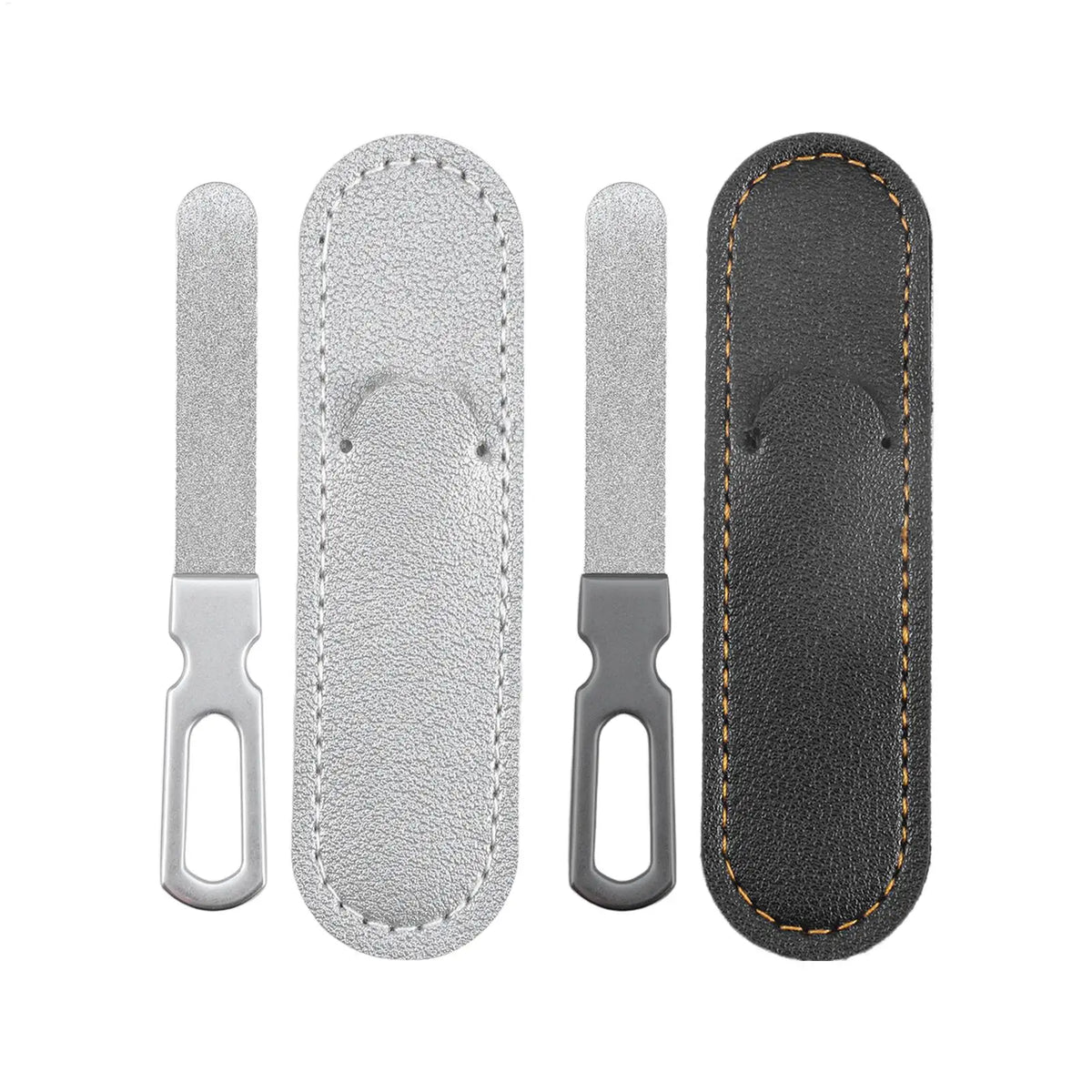 Double-Sided Stainless Steel Diamond Grit Nail File Nail File Buffer PLUSH