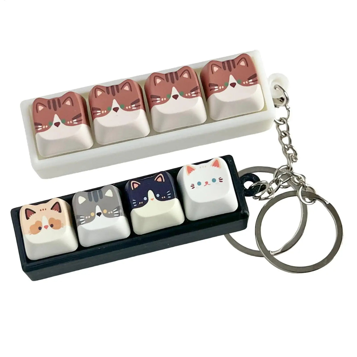 Cute Cat Keycap Fidget Keychain | Clicky Keyboard Toy Fidget Keychain Toy PLUSH