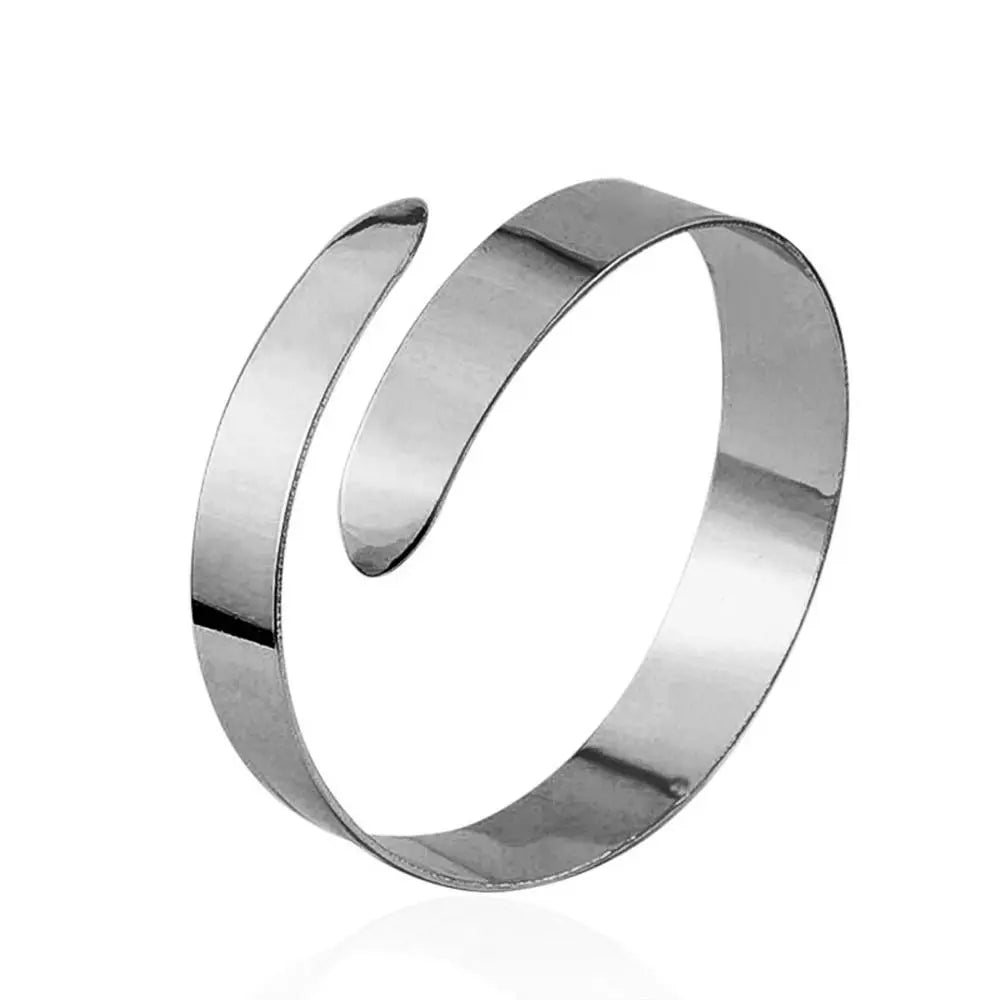 Bohemian Alloy Cuff Bangle – Hollow Leaves & Musical Note Cuff Bangle Bracelet PLUSH silver-F