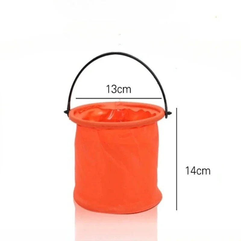 Folding Fishing Bucket – Portable PVC Bait & Live Fish Bucket Folding Fishing Bucket PLUSH