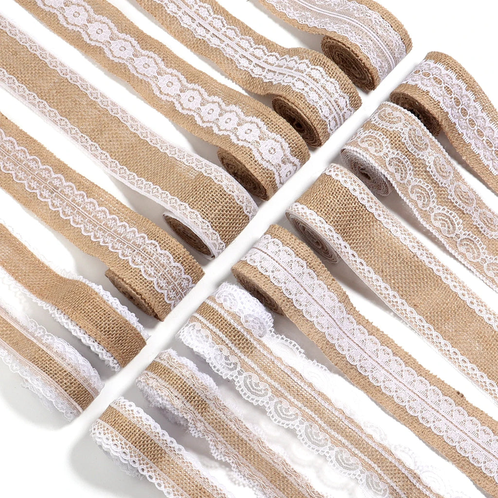 Natural Jute Burlap Ribbon 2m Roll – DIY Craft & Wedding Décor Burlap Craft Ribbon PLUSH