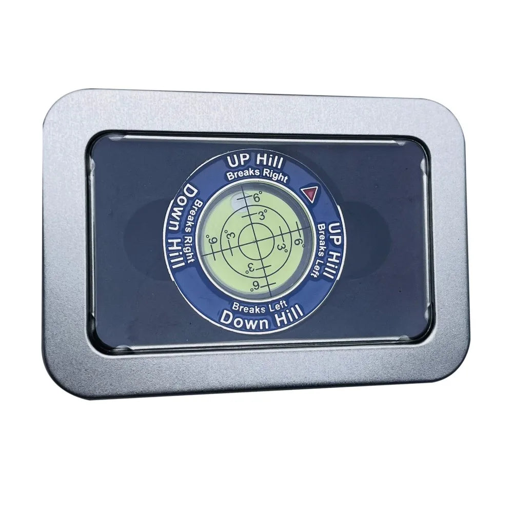 Golf Ball Marker Spirit Level – High Precision Putting Tool Golf Training Aid PLUSH Blue