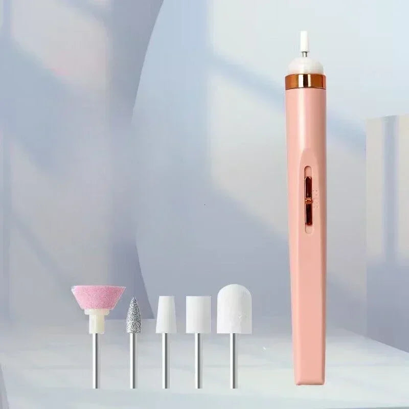Electric Nail Drill – USB Rechargeable Portable Manicure Pen Electric Nail Drill PLUSH Pink