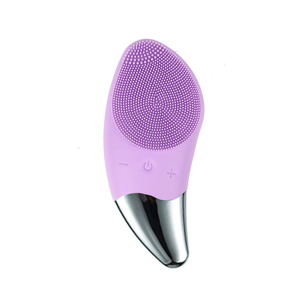 Sonic Electric Face Cleansing Brush & Skin Massager Facial Cleansing Brush PLUSH Purple