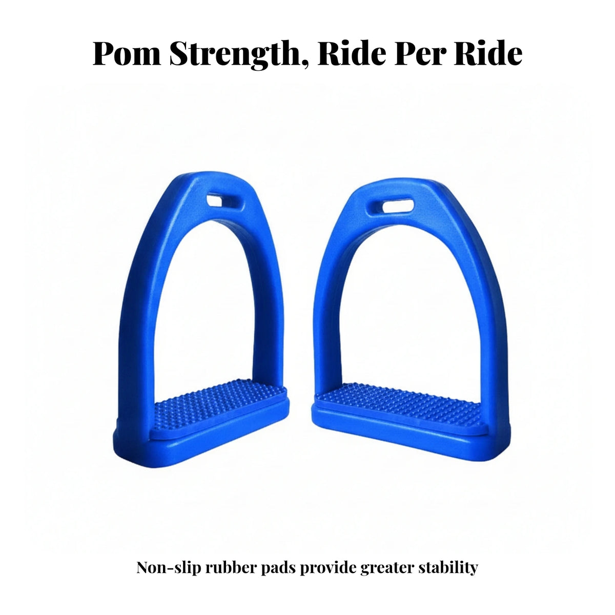 Lightweight Plastic Horse Stirrups with Rubber Grip | Riding Tack Horse Stirrups PLUSH
