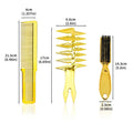 Professional Haircut Comb & Brush Set – 3pc/4pc Salon Kit Hair Styling Set PLUSH C-3pcs