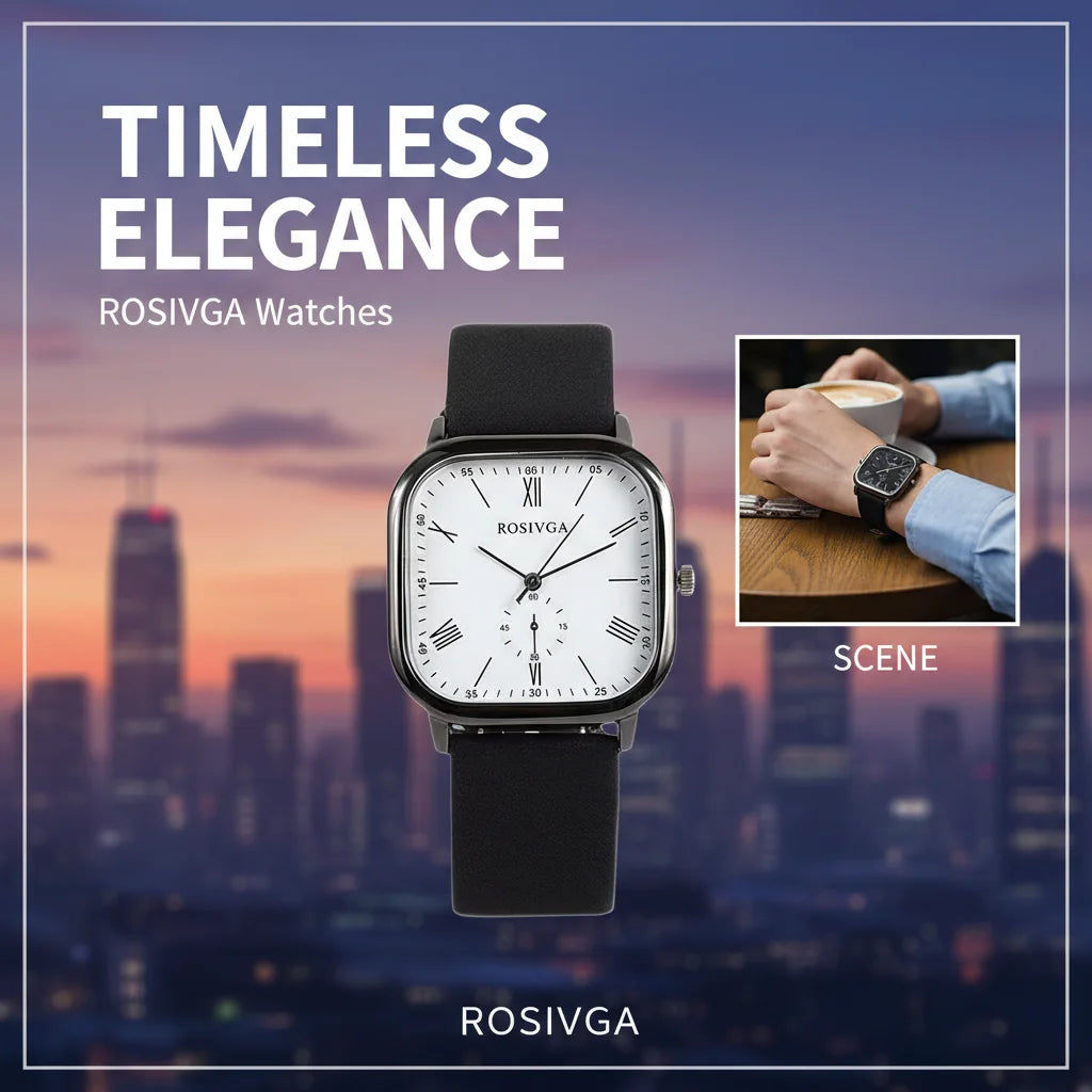 Square Dial Quartz Watch – Silicone Strap Men Women Students Quartz Wristwatch PLUSH