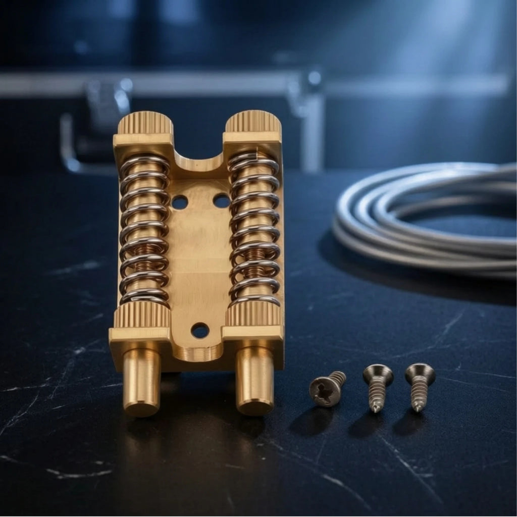 Brass-Colored Guitar Tremolo Bridge with Mounting Screws Guitar Tremolo Bridge PLUSH